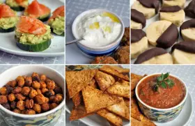 Idealne przekąski do filmu: kanapeczki z łososiem, dip jogurtowy, banany w czekoladzie, chrupiące ciecierzyce, nachos z salsą.